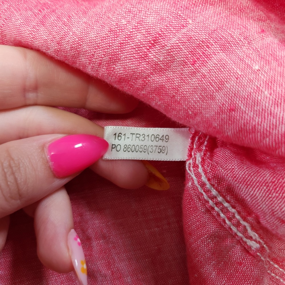 Tommy Bahama Shirt Men XL 100% Linen Button Up Relax Fit Pink Beach Wealth - Picture 10 of 13